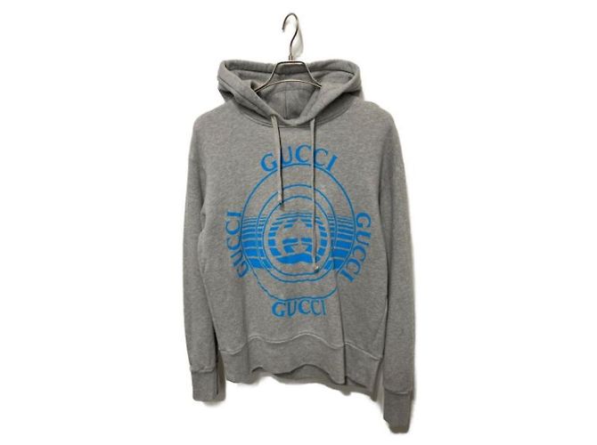 ***GUCCI Kapuzenpullover mit Disc-Print Grau