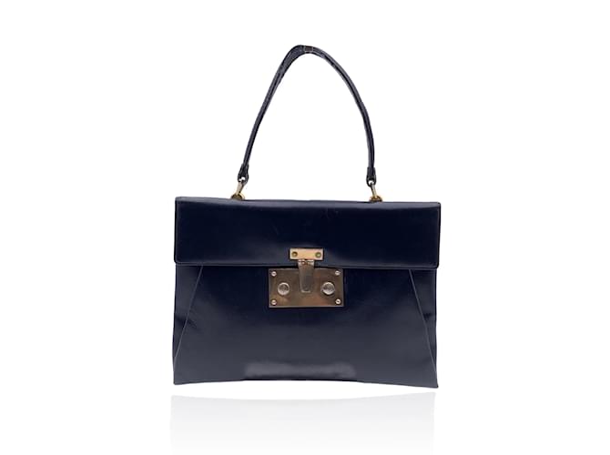 Autre Marque Albanese Handbag Vintage - Blue Leather  ref.995165