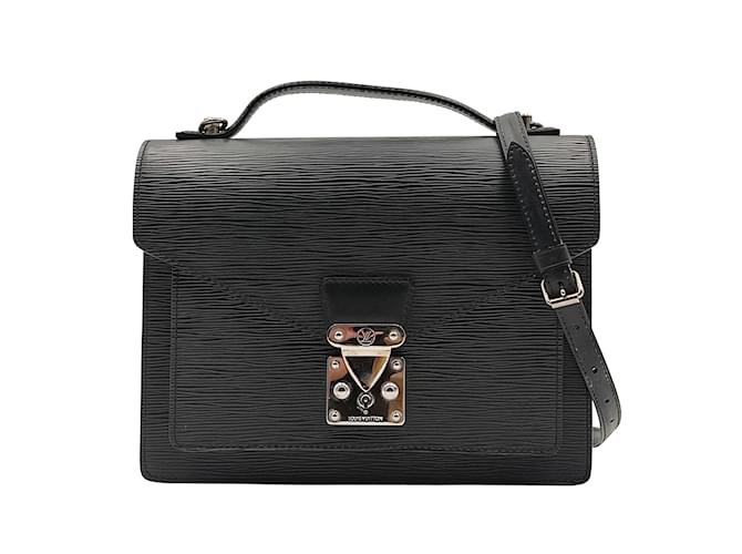 Louis Vuitton Louis Vuitton unisex shoulder bag Monceau Epi black Leather  ref.996104 - Joli Closet