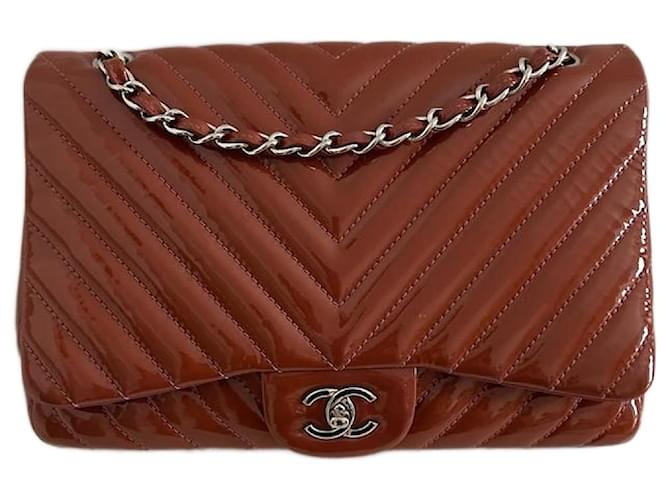 Timeless CHANEL  Handbags   Patent leather Dark red  ref.996181