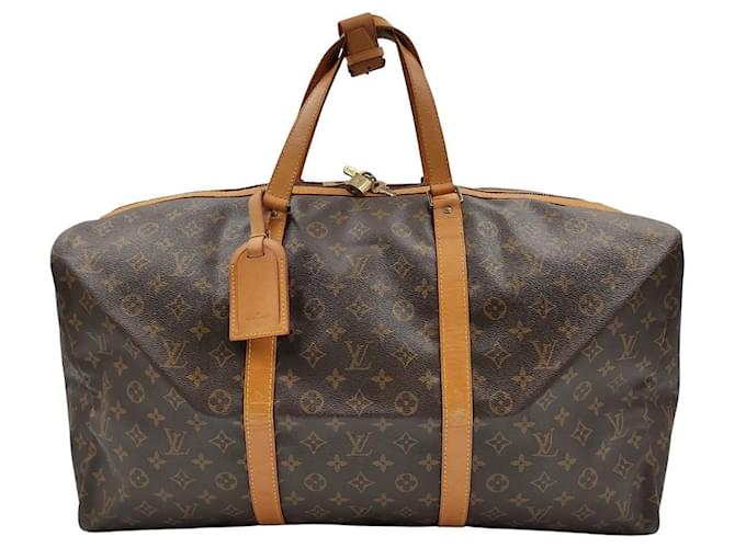 Louis Vuitton travel bag Sac Souple 55 Monogram Brown Cloth ref.996277 -  Joli Closet
