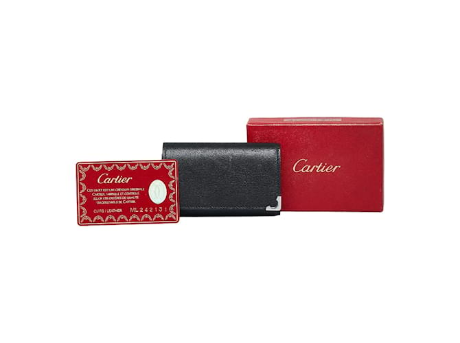 Must De Cartier Schlüsseletui Schwarz Leder  ref.996281