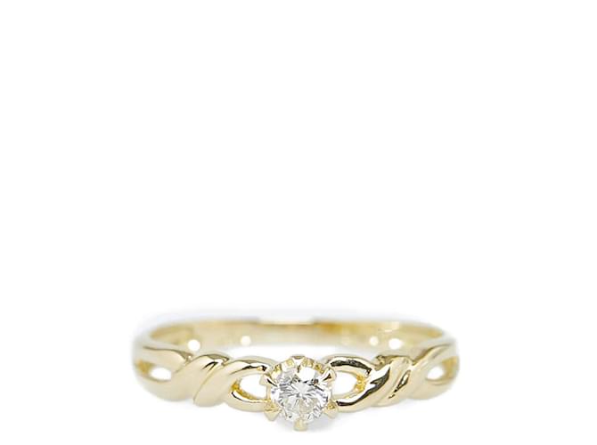 & Other Stories 18K Solitaire Ring Golden Metal Gold  ref.996314