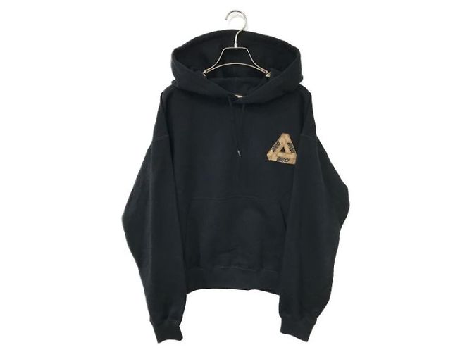 *** Moletom com capuz triangular nas costas da colaboração GUCCI × PALACE Preto Bege