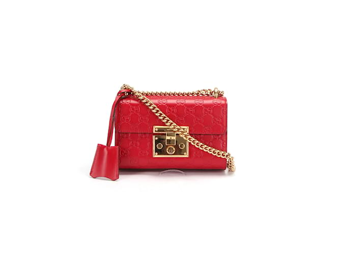 Small Guccissima Padlock Shoulder Bag 409487 Leather  ref.996557
