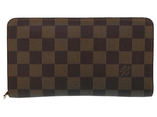 Louis Vuitton Portefeuille zippy Brown Cloth  ref.996745