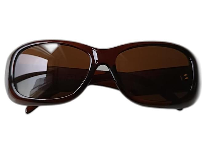 Fendi occhiali da sole Marrone scuro Plastica  ref.996749
