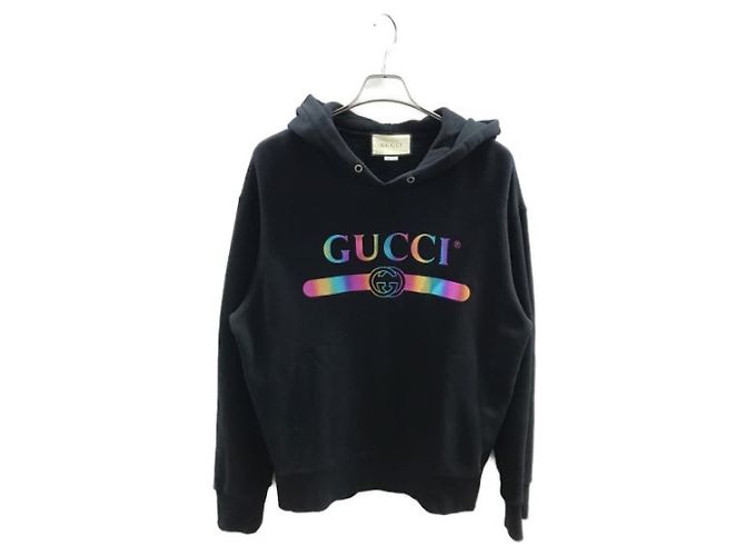***Sudadera con capucha y logo del arco iris de GUCCI Negro