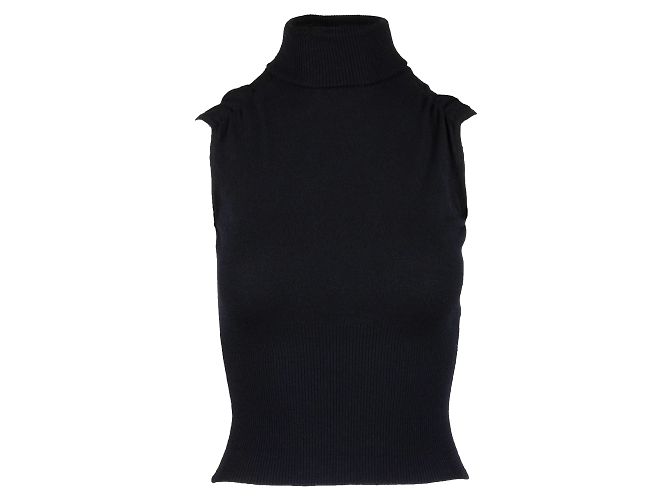 Autre Marque Collection Privée Black Turtleneck Top 