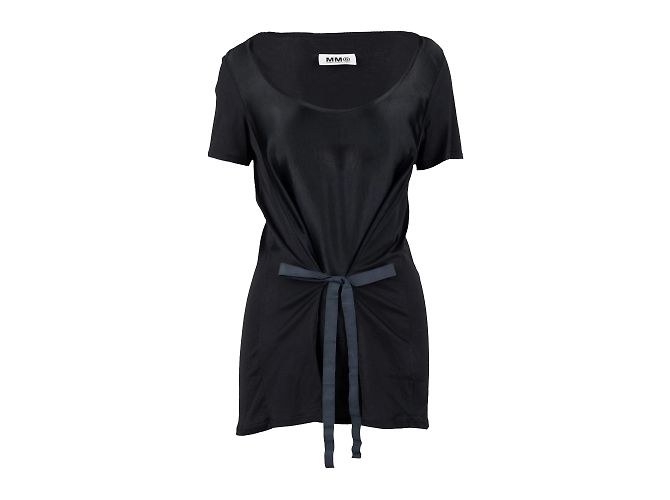 Maison Martin Margiela MM6 Top Lungo Maison Margiela con Nastro Nero