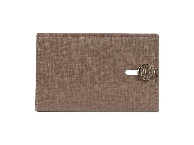Furla Leather Card Holder Beige