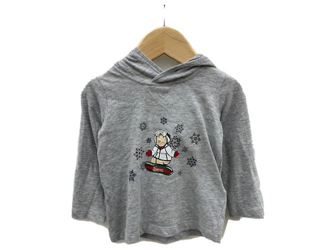 Gucci Kapuzenpullover grau Baumwolle Jungen
