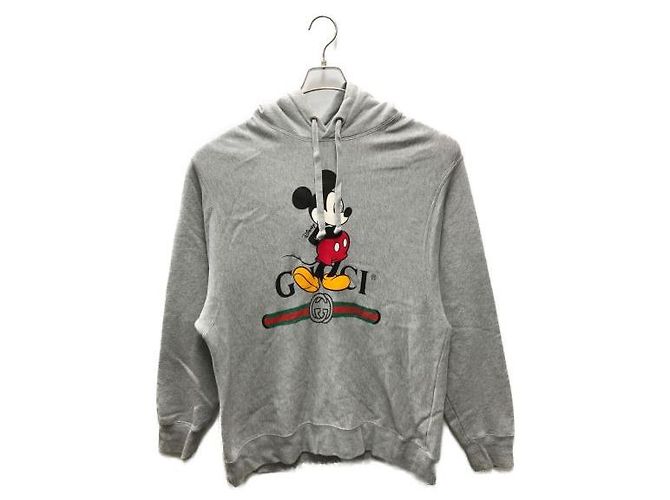 ***DISNEY x GUCCI (DISNEY x GUCCI)  Kapuzenpullover mit Collaboration-Print Grau
