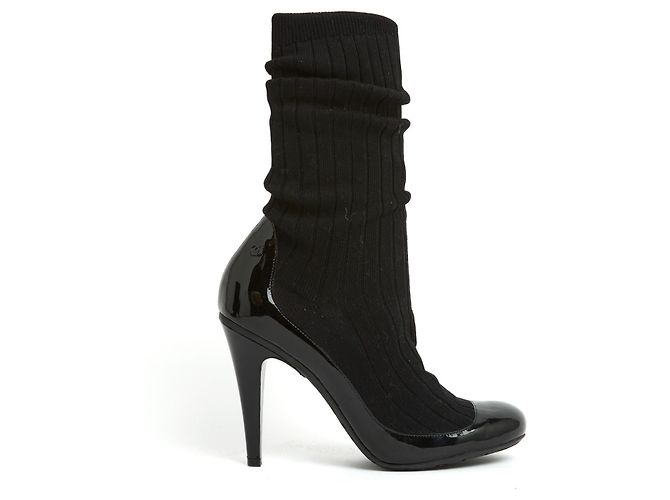 Chanel PE2014 Socks Boots Black EU38.5 Noir