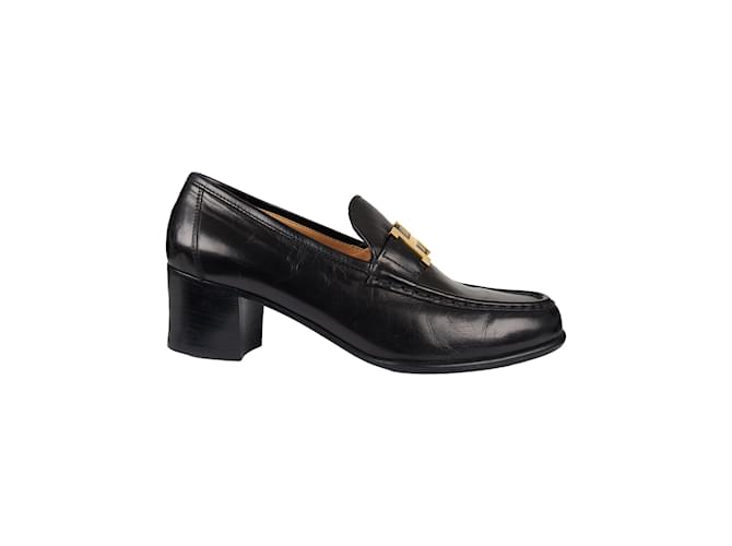 Hermès Constance Leather Heel Pumps  Black  ref.997296