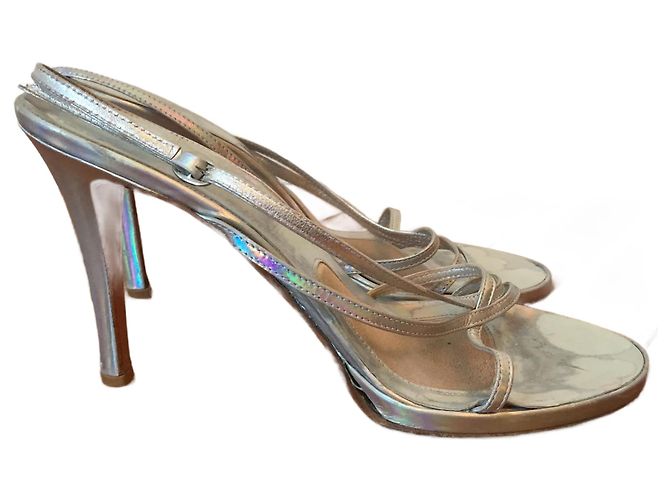 Sandali MICHEL PERRY T.EU 38.5 Pelle Argento