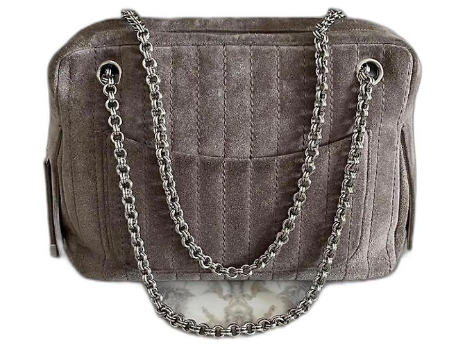 Mademoiselle Chanel Cotton Club Bowler Grey Silver hardware