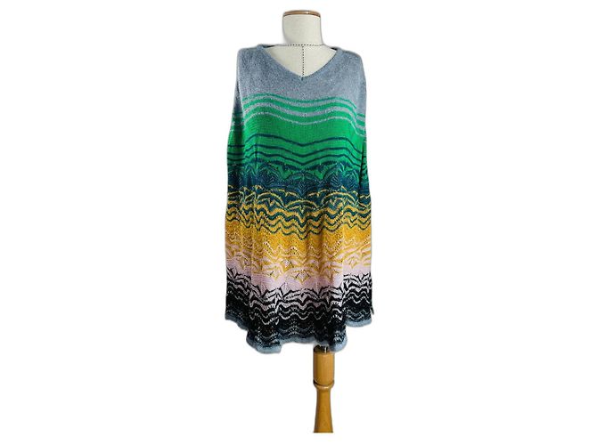 Missoni Poncho Mehrfarbig Wolle Mohair Mehrfarben