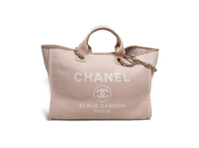 Chanel canvas tote outlet pink