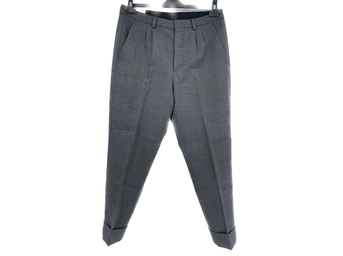 AMI  Trousers T.fr 40 WOOL Grey  ref.997507