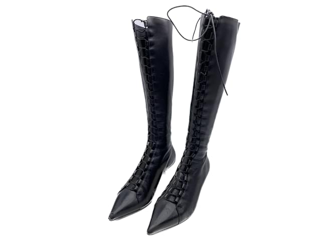 AEYDE  Boots T.EU 38 leather Black  ref.997539
