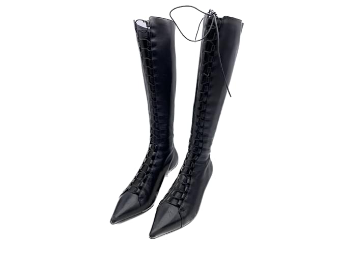 AEYDE Botas T.eu 38 Couro Preto  ref.997539