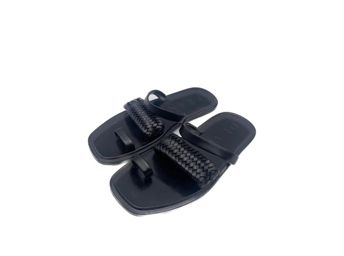 Autre Marque DEAR FRANCES  Sandals T.EU 37 leather Black  ref.997540