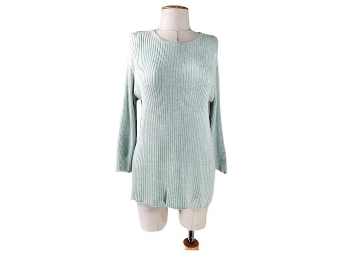 Autre Marque Knitwear Green Silk Cotton  ref.997586