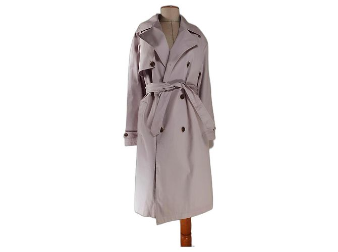 Autre Marque Gabardina MATERIEL rosa de algodón