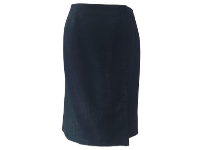 Falda Thierry Mugler de lana negra Negro