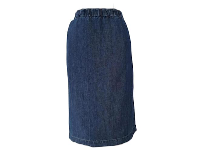 Marni Skirts Blue Cotton Linen  ref.997590