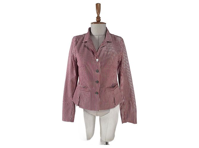 Blazer rojo a rayas Bitte Kai Rand Roja Multicolor
