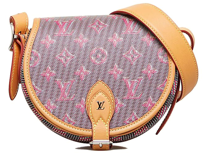 Louis Vuitton Brown Monogram LV Pop Tambourin Leather Cloth ref.997621 -  Joli Closet