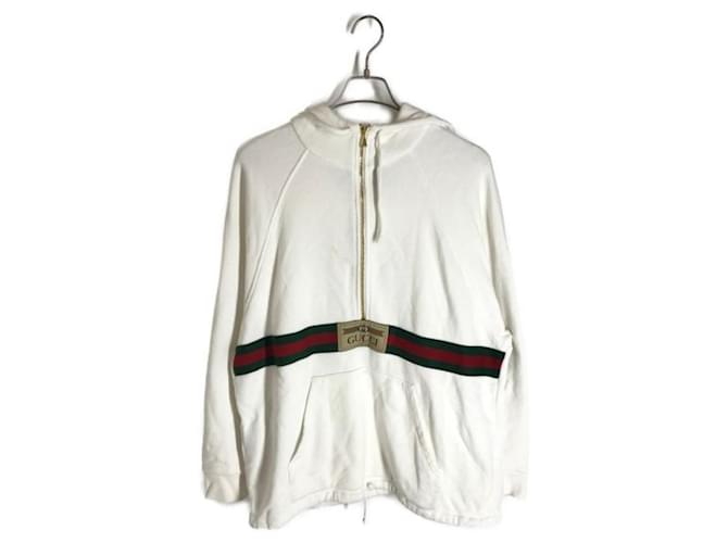 ***GUCCI x DISNEY (Gucci x Disney)  half zip pullover hoodie White Green Wool Rayon Acrylic  ref.997688