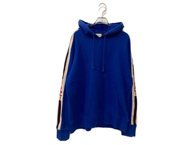 ***GUCCI  Sideline technical pullover hoodie Blue Cotton  ref.997705
