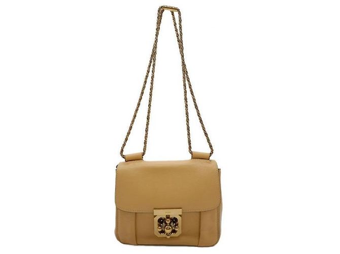 Chloé ***Borsa a tracolla con catena Chloe Beige