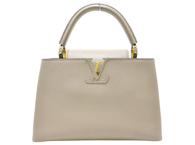 Capucines leather crossbody bag Louis Vuitton Beige in Leather