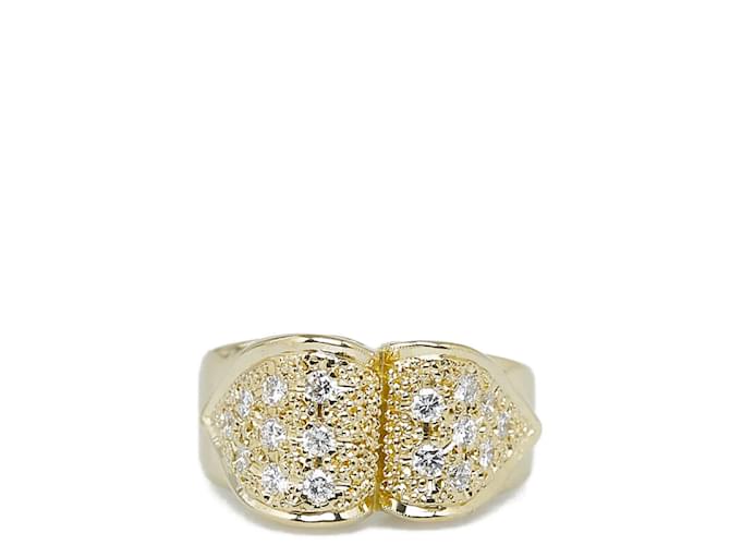 & Other Stories 18K Gold Diamond Ring Golden Metal  ref.997875