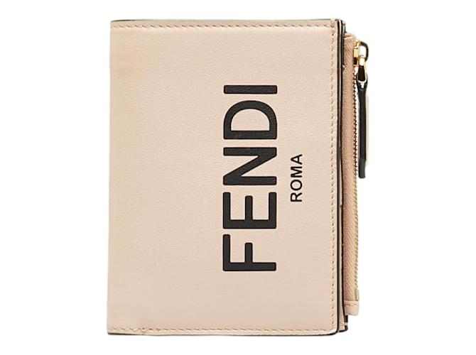 Fendi Leather Bifold Wallet 8M0447 Pink Pony-style calfskin  ref.997876