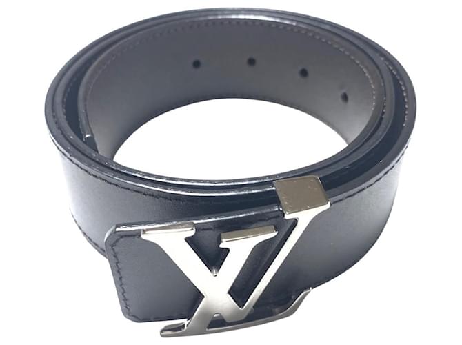 Louis Vuitton Blue Taurillon Leather LV Initiales Belt 90CM Louis
