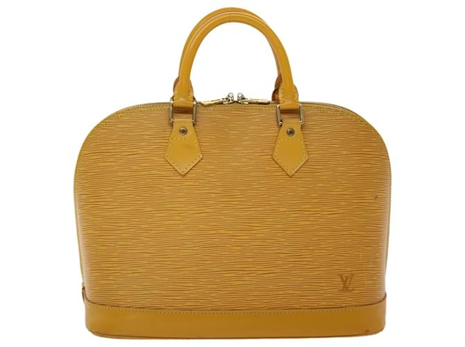 Louis Vuitton Alma Gelb Leder  ref.997986