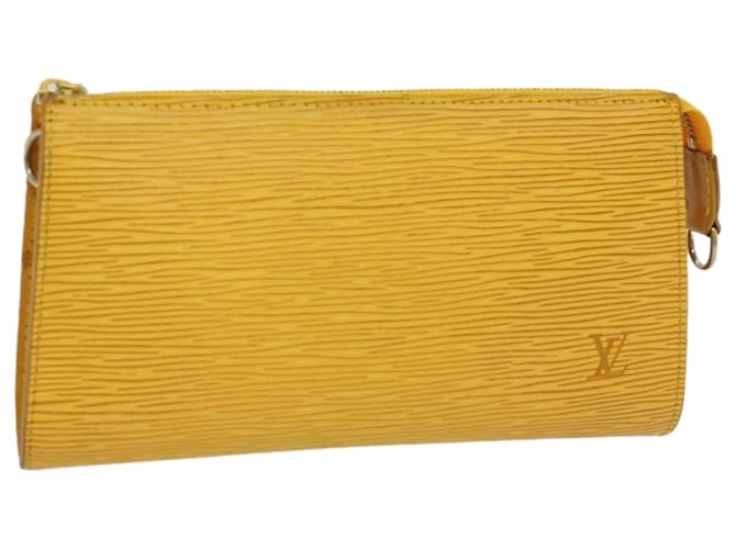 Louis Vuitton Pochette Accessoire Yellow Leather  ref.998058