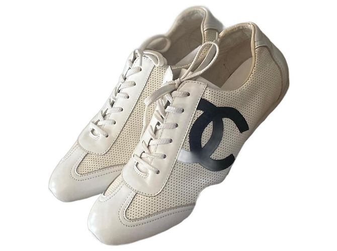 Cambon Baskets Chanel CC Golf Blanc