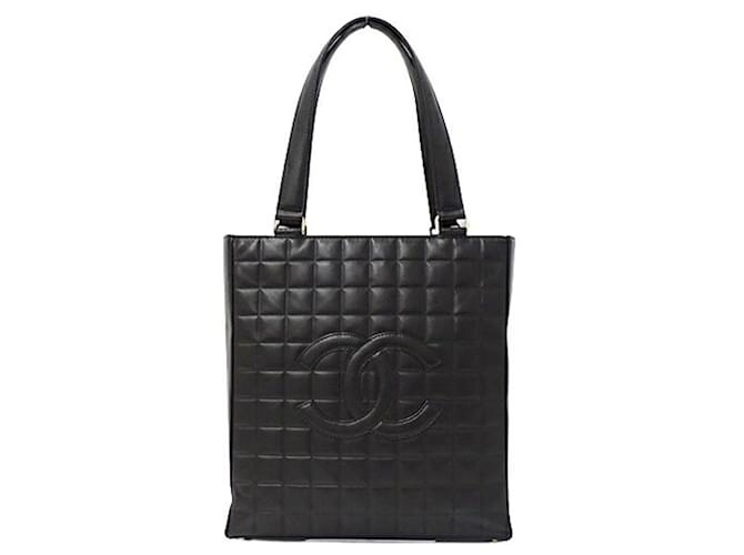 CHANEL, Bags, Authenticity Guaranteechanel Cc Logo Chocolate Bar Shoulder  Tote Bag Leather Bei