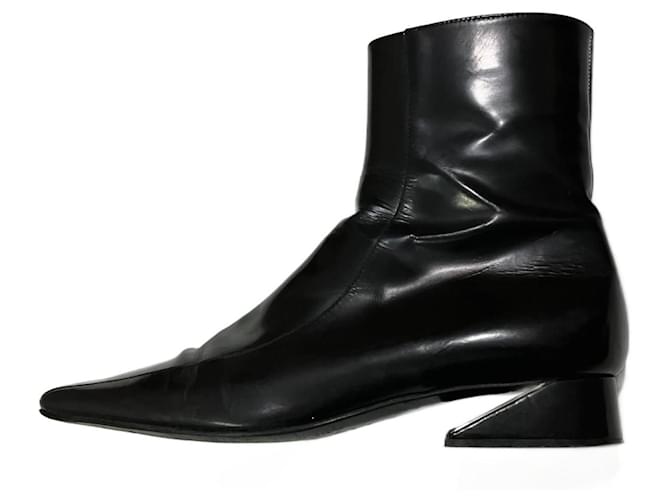 Fendi bottines Cuir Noir  ref.998258