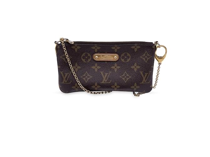 Louis Vuitton Clutch Bag Milla Brown Cloth ref.998396 - Joli Closet