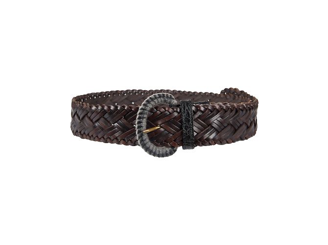 Autre Marque Collection Privée Braided Belt Brown
