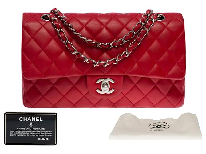 Sac Chanel Timeless/Classic in Red Leather - 101327  ref.998428