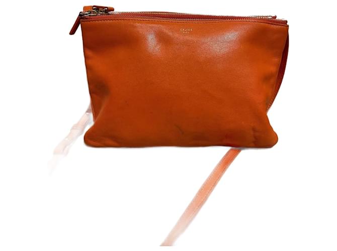 Céline CELINE Borse T.  Leather Arancione Pelle  ref.998431