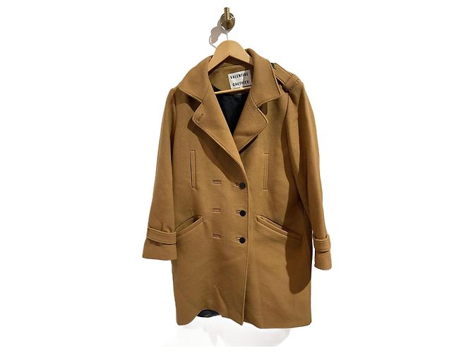 VALENTINE GAUTHIER Coats T.FR 38 Wool Camel